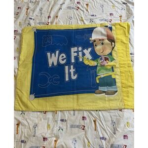 Rare Disney Playhouse Handy Manny Toddler Bed Top Hugger Sheet & Pillow Case